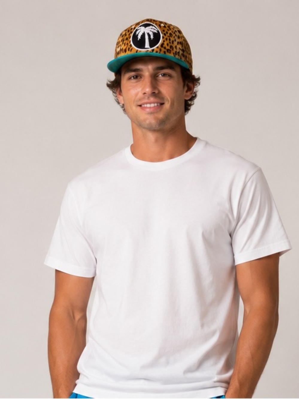 ✨BNWOT - BLVD Supply Leopard/Teal Adjustable Hat✨